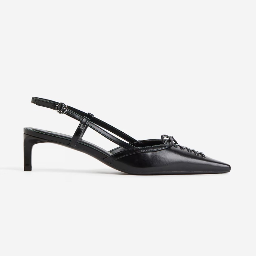 NWOT H&M Lacing Detail Slingbacks - Picture 4 of 4